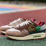 Division Street x Nike Air Max 1 Brown Grey Low-Top Running Shoes HQ2639-100