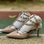 Valentino Rockstud Heels in Nude