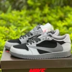 Travis Scott x Air Jordan 1 Low Golf DM7866-775 Grey Black Reverse Swoosh