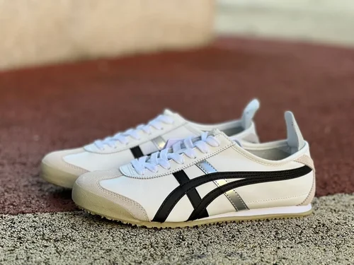 Onitsuka Tiger Mexico 66 Low-Top Sneakers in White Grey & Black