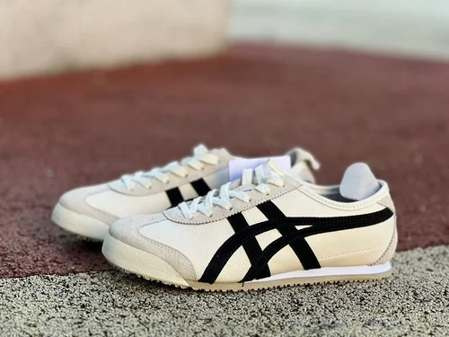 Onitsuka Tiger Mexico 66 Low-Top Sneakers in Beige Yellow & Black