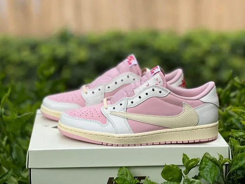 Travis Scott x Air Jordan 1 Low Golf DM7866-600 White Pink DG 2.0