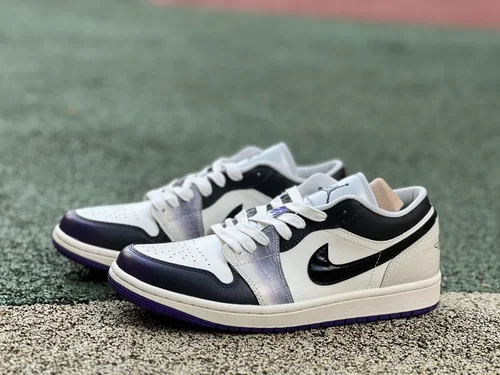 Air Jordan 1 Low HF5759-101 White Black Purple Retro