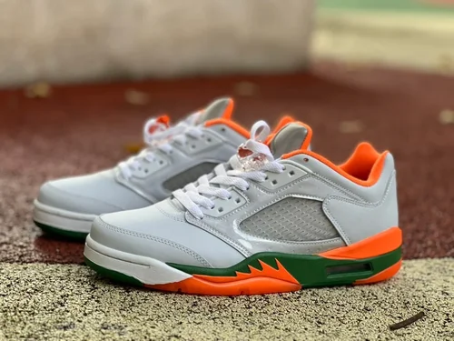 Air Jordan 5 FQ1293-018 White Orange Green