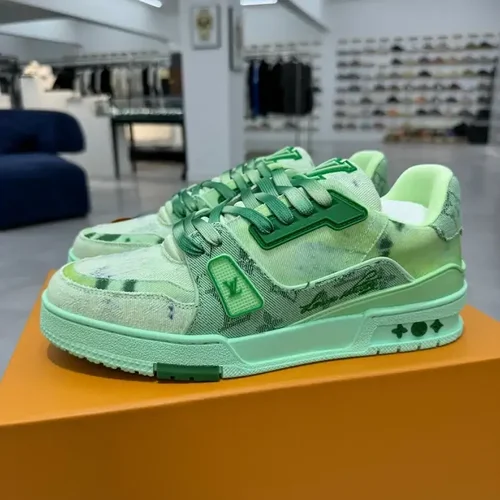 Louis Vuitton Trainer Green Denim