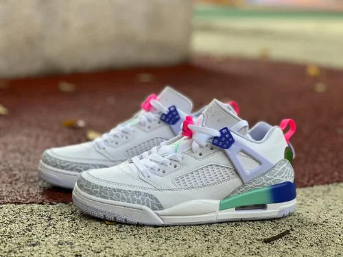 Jordan Spizike LOW "DONGDAN" in White Green Blue and Pink