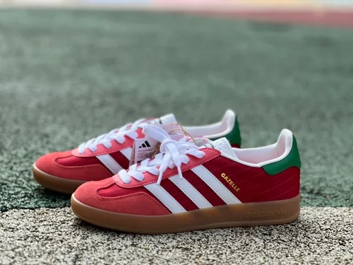 Adidas Gazelle Olympic Red White Green Low Top Sneakers IF9641