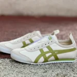 Onitsuka Tiger Mexico 66 Slip-On Sneakers in Beige & Green