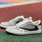 Louis Vuitton x Travis Scott x Air Jordan 1 Low LX1988-10 White Grey Black Retro