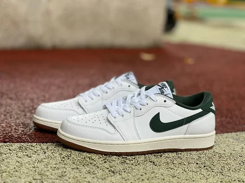 Air Jordan 1 Low CZ0775-133 White Green Distressed Retro