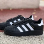 Adidas Superstar XLG Black White Gold Thick Sole Sneakers IG9777