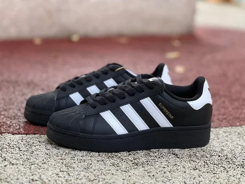 Adidas Superstar XLG Black White Gold Thick Sole Sneakers IG9777