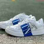 Valentino VL7N Leather Sneakers in White & Blue