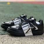 Valentino VL7N Leather Sneakers in Black & White