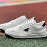 Prada Downtown White Black Leather Sneakers