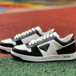 Prada Downtown Black White Leather Sneakers