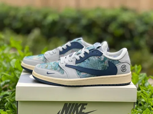 Travis Scott x Air Jordan 1 Low JH6088-707 Grey Blue Clot Collaboration