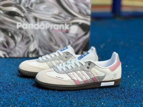 Adidas Samba OG White Grey Pink Retro Sneakers