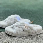 Louis Vuitton Bliss Wool Leather Slides Beige