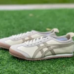 Onitsuka Tiger Mexico 66 Leather Sneakers in Beige & Brown