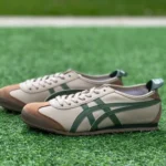 Onitsuka Tiger Mexico 66 Leather Sneakers in Beige & Brown