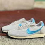 Nike Stussy x Roshe Run Beige Blue Running Shoes FQ5369-001