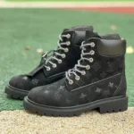 Timberland x LOUIS VUITTON High-Top Boots in Black with Print