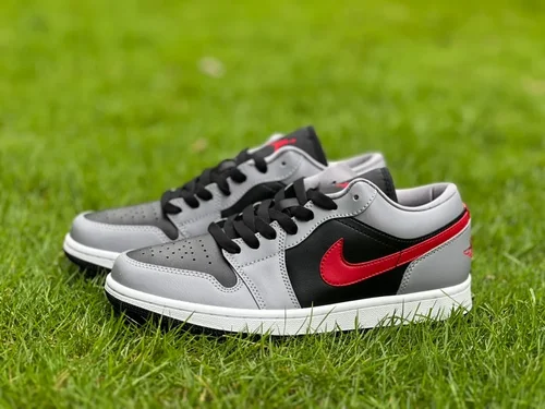 Air Jordan 1 Low FZ4183-002 Grey Black Red Retro