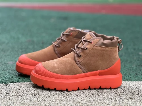 UGG Neumel Weather Hybrid Brown Orange Mid Top Boots