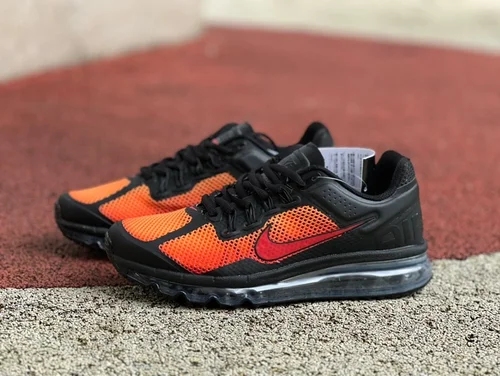 Nike Air Max 2013 Black Orange Cushioned Running Shoes HF4884-873