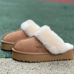 UGG Thick Sole Fur Slippers Brown