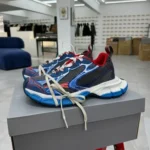 Balenciaga 10th Gen 3XL Distressed Transparent Mesh Red Blue Sneakers