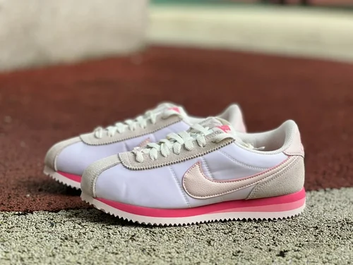 Nike Cortez White Grey Pink Classic Sneakers HF6410-666