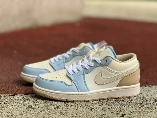 Air Jordan 1 Low HQ4186-111 Beige Blue Retro