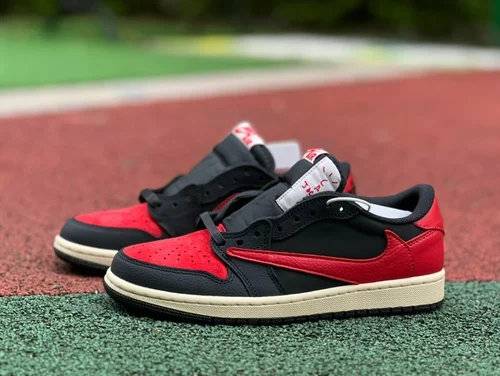 Travis Scott x Air Jordan 1 Low OG DM7866-061 Black Red Reverse Swoosh