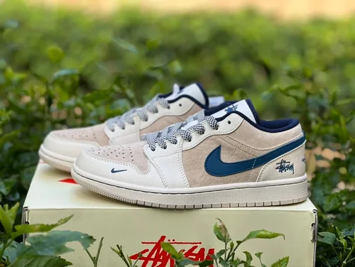 Air Jordan 1 Low SJ9950-027 White Brown Blue