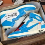 LJR AJ1 Off-White UNC Blue White