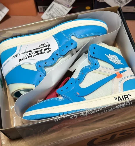 LJR AJ1 Off-White UNC Blue White