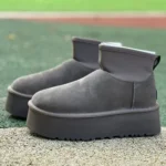 UGG Thick Sole Grey Mid Top Boots