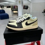 Air Jordan 1 Low Woven Beige Black HQ3437-101