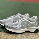 CHANEL Thick Sole Low-Top Shoes in Grey and Silver