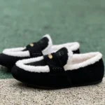 MIU MIU Cotton Shoes Black White