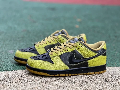 Pure Original Nike Dunk Low Halloween Green Black Retro Sneakers HV6103-300