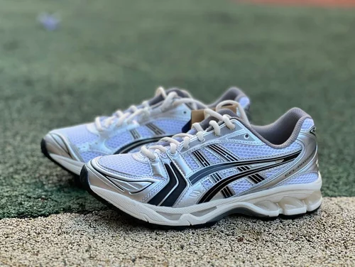 Asics Gel-Kayano 14 in Silver Black and Beige