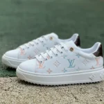 Louis Vuitton Time Out Calfskin White Brown Multicolor