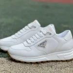 PRADA Leather Pure White Sneakers