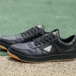 PRADA Leather Black Raw Rubber Sneakers