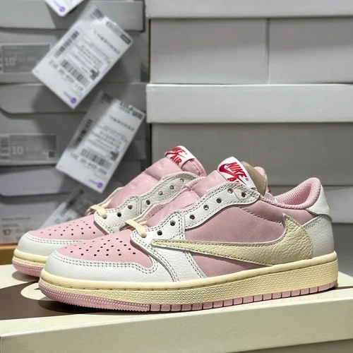 Travis Scott x Air Jordan 1 Low DM7866-600 White Pink Womens DG 2.0