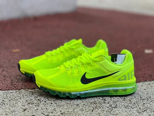 Nike Air Max 2013 Neon Green Cushioned Running Shoes HF3660-700