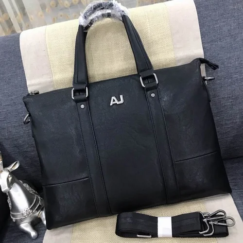 11 Emporio Armani Leather Briefcase Men Professional Business Bag